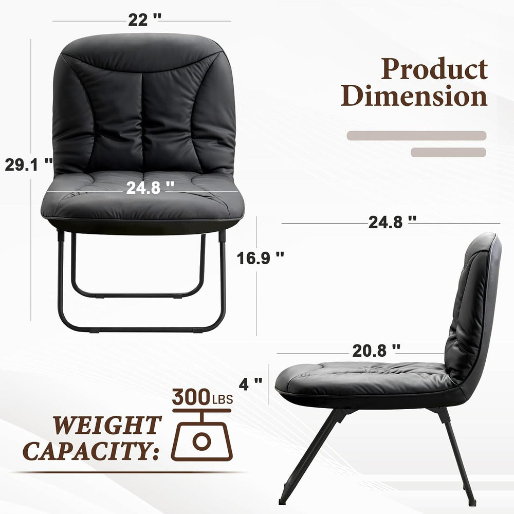 Furniliving 3 in 1 Folding Chair Foldable Floor Chair for Reading, Lounging &...