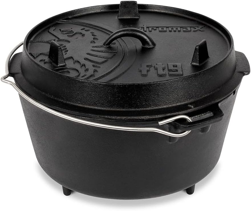 Petromax Cast Iron Dutch Oven for Cooking or Baking Outdoors Over a Campfire ...