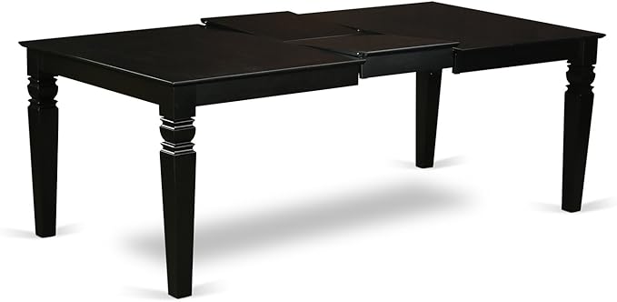 East West Furniture LGGR9-BLK-W 9 Piece Modern Dining Table Set Includes a Re...