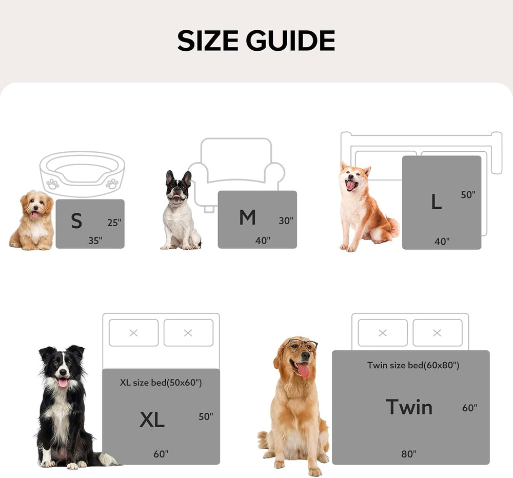 GASUR Waterproof Dog Blankets for Large Dogs, Dog Blanket for Couch Bed, Flee...