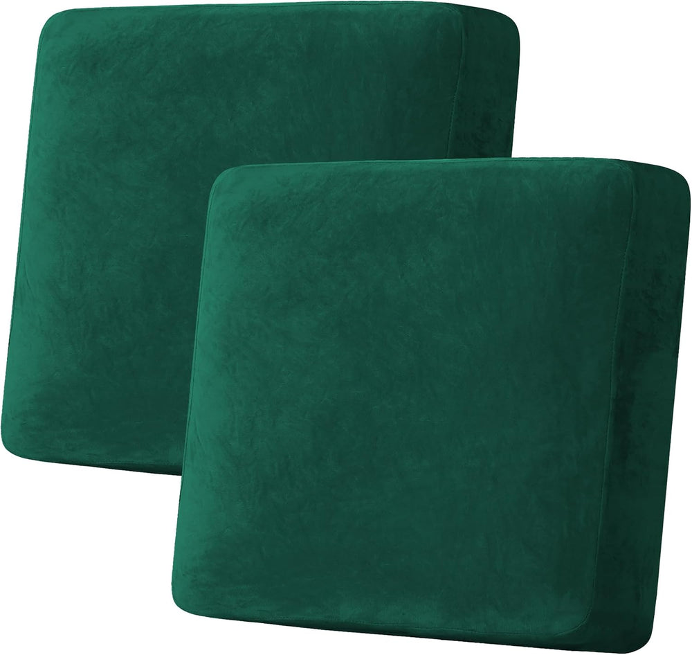 H.VERSAILTEX Velvet Stretch Couch Cushion Cover Plush Cushion Slipcover Cushi...