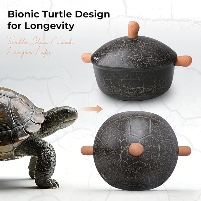 Bionic Turtle Design Nonstick Ceramic Dutch Oven Pot