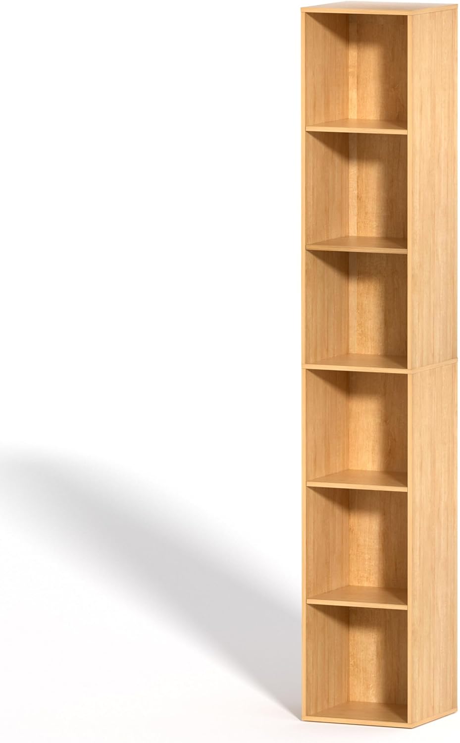 6 Cube Storage Organizer, 6 Tier Vertical Cube Bookcase Freestanding Storage ...
