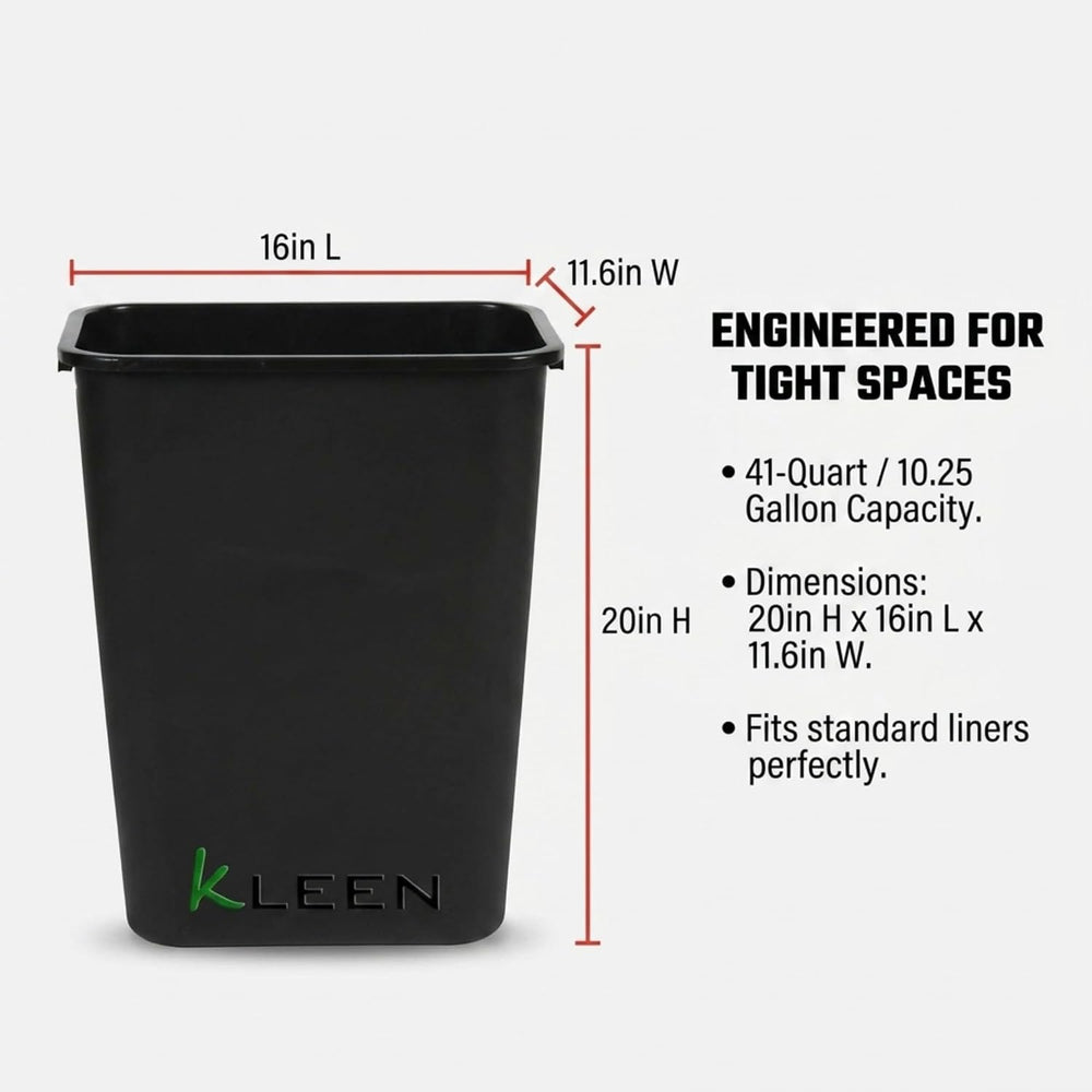 Kleen Commercial Soft-Sided Wastebasket 41qt (4 Pack)