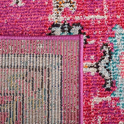 SAFAVIEH Madison Area Rug 8'x10', Traditional Fuchsia & Blue MAD473A