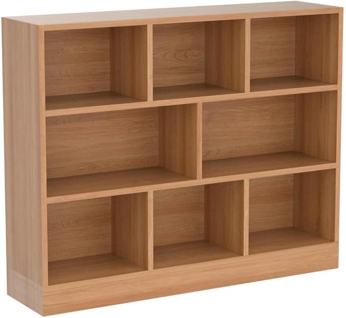 IOTXY Open Shelf Low Bookcase - Wooden 3-Tier Floor Standing Display Cabinet ...
