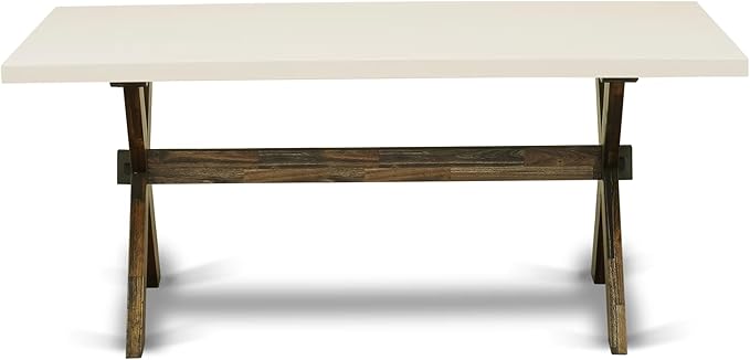 East West Furniture XT727 X-Style Modern Dining Table - a Rectangle Kitchen T...