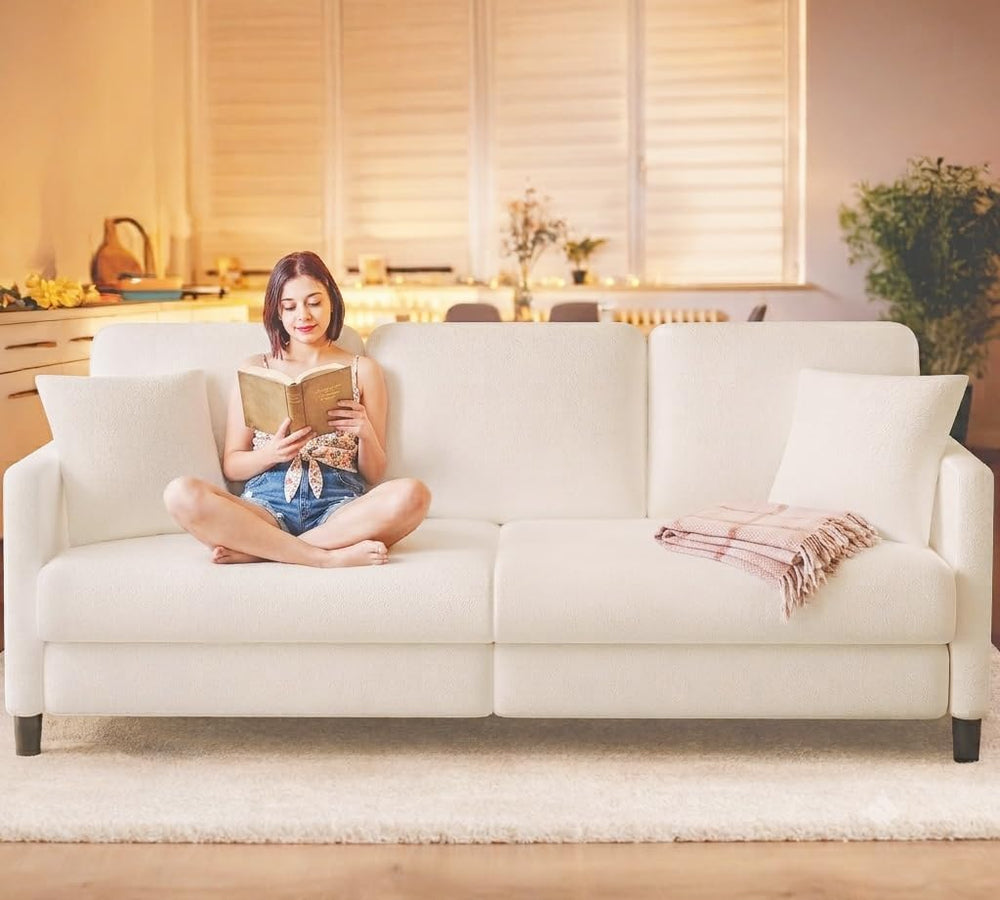 Welzona Couches for Living Room, 83"Teddy Sofa Couch, Sofas for Living R...