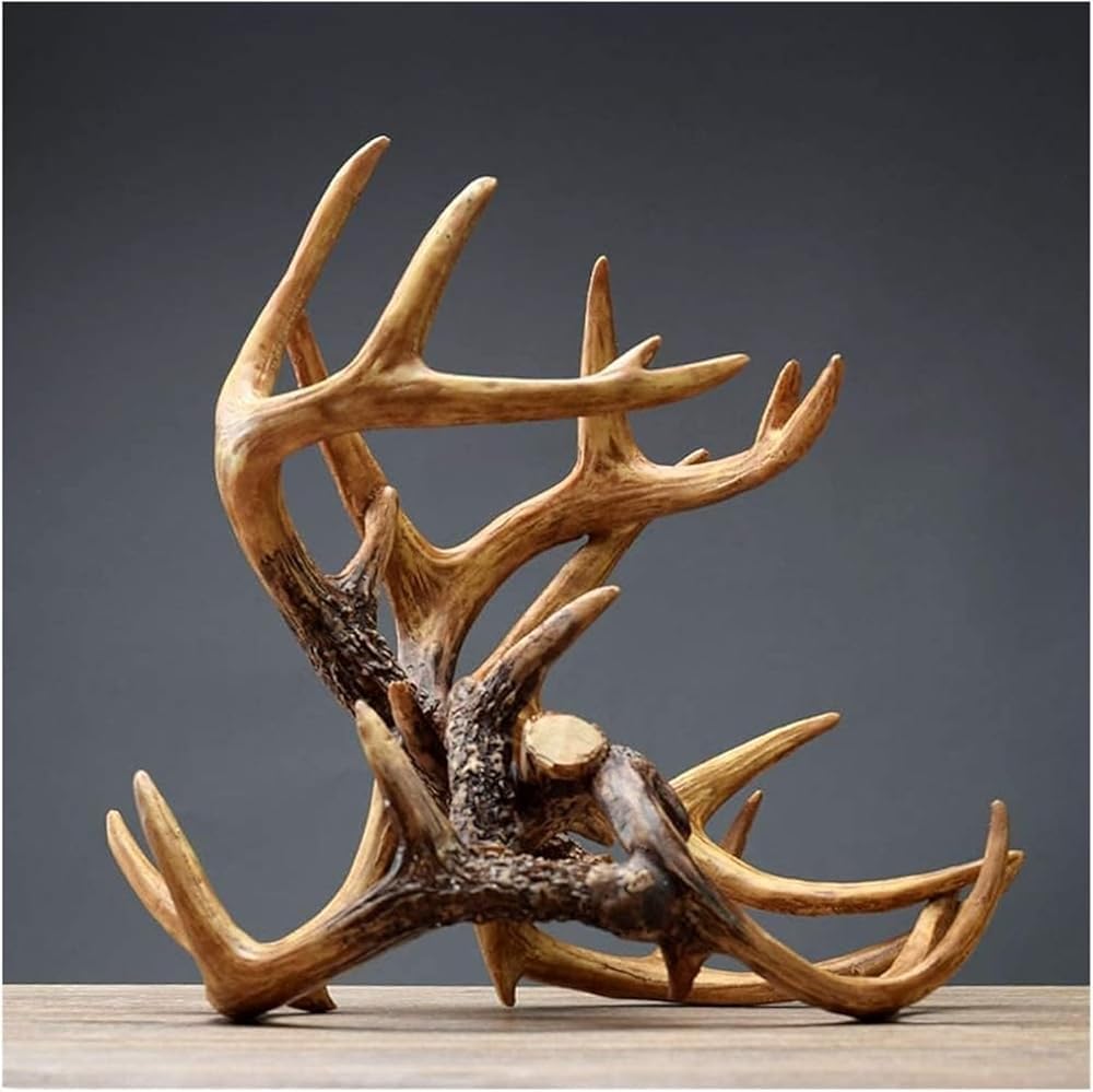 Small Deer Antler Wine Rack – Free-Standing Countertop Holder for Wine Bottle...
