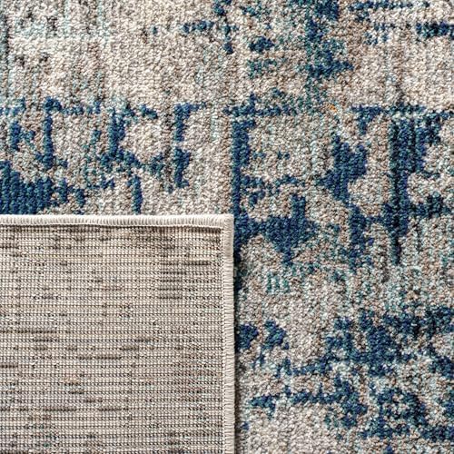 SAFAVIEH Madison Square Rug 8', Modern Grey & Blue MAD460K