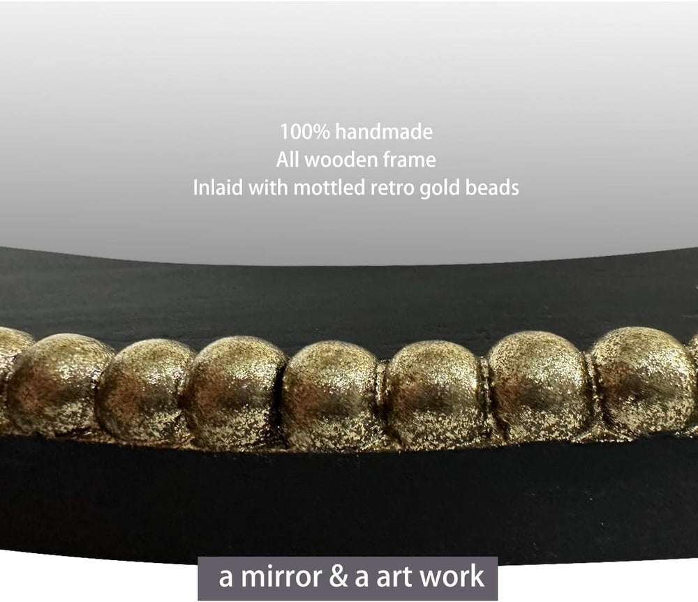 WAMIRRO Ornate Gold Mirror,Arched Black Morden Luxury Living Room Decorative ...