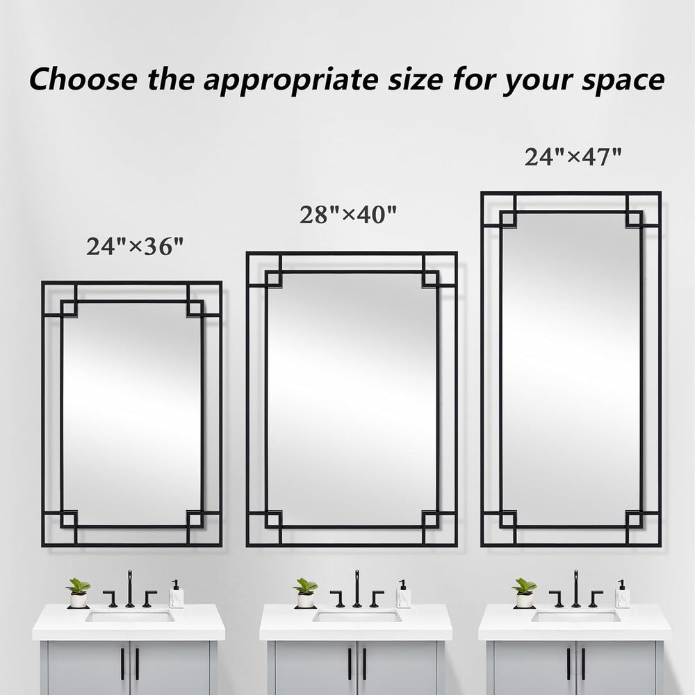 Chende 24''x47'' Large Living Room Mirror for Wall with Metal...