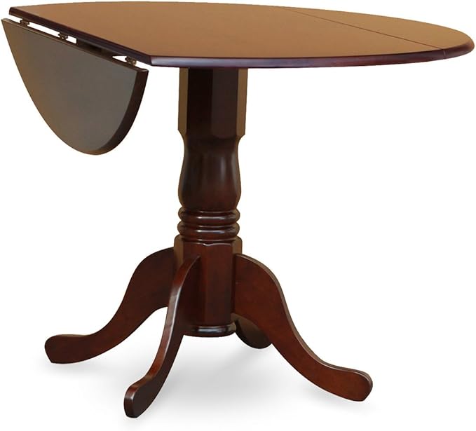 East West Furniture DLAB3-MAH-72 3 Piece Kitchen Table Set Contains a Round D...