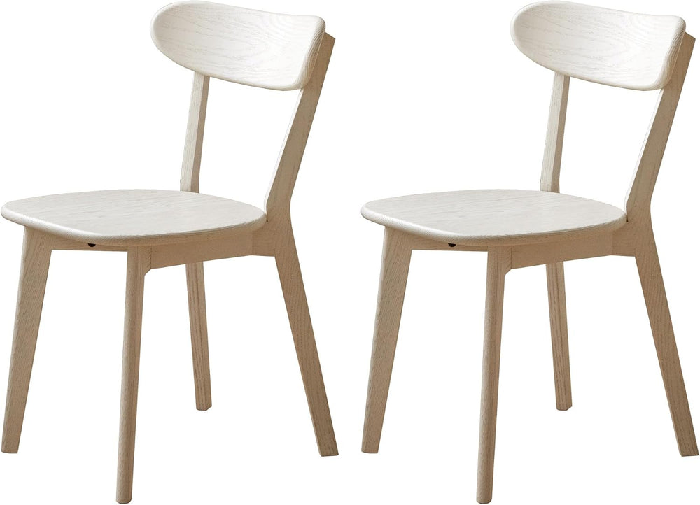 Oak Dining Chairs, Kitchen Chairs, 100% Solid Wood Modern Dinner Chair with C...