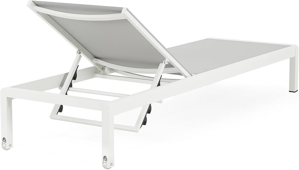 Christopher Knight Home Set of 2 Berton Outdoor Mesh Seat Chaise Lounge Chair...