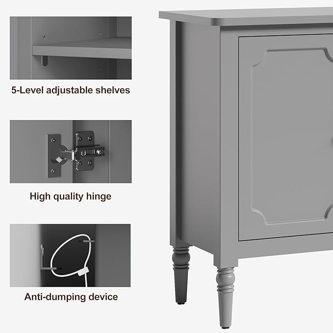 RoyalCraft 59'' Sideboard Buffet Cabinet with Storage, Modern Buffet ...