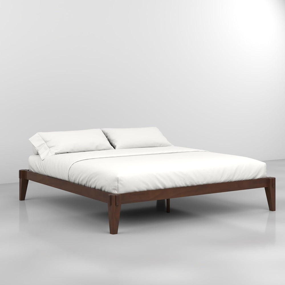 Bme Chalipa 14โ Solid Wood King Bedframe, Japanese Joinery, Walnut