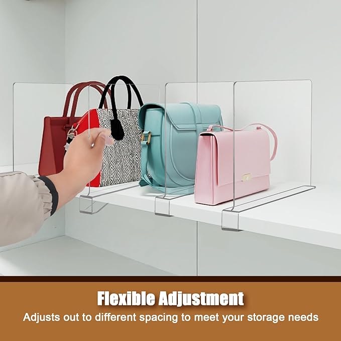 xydstay 12 Pack Acrylic Shelf Dividers