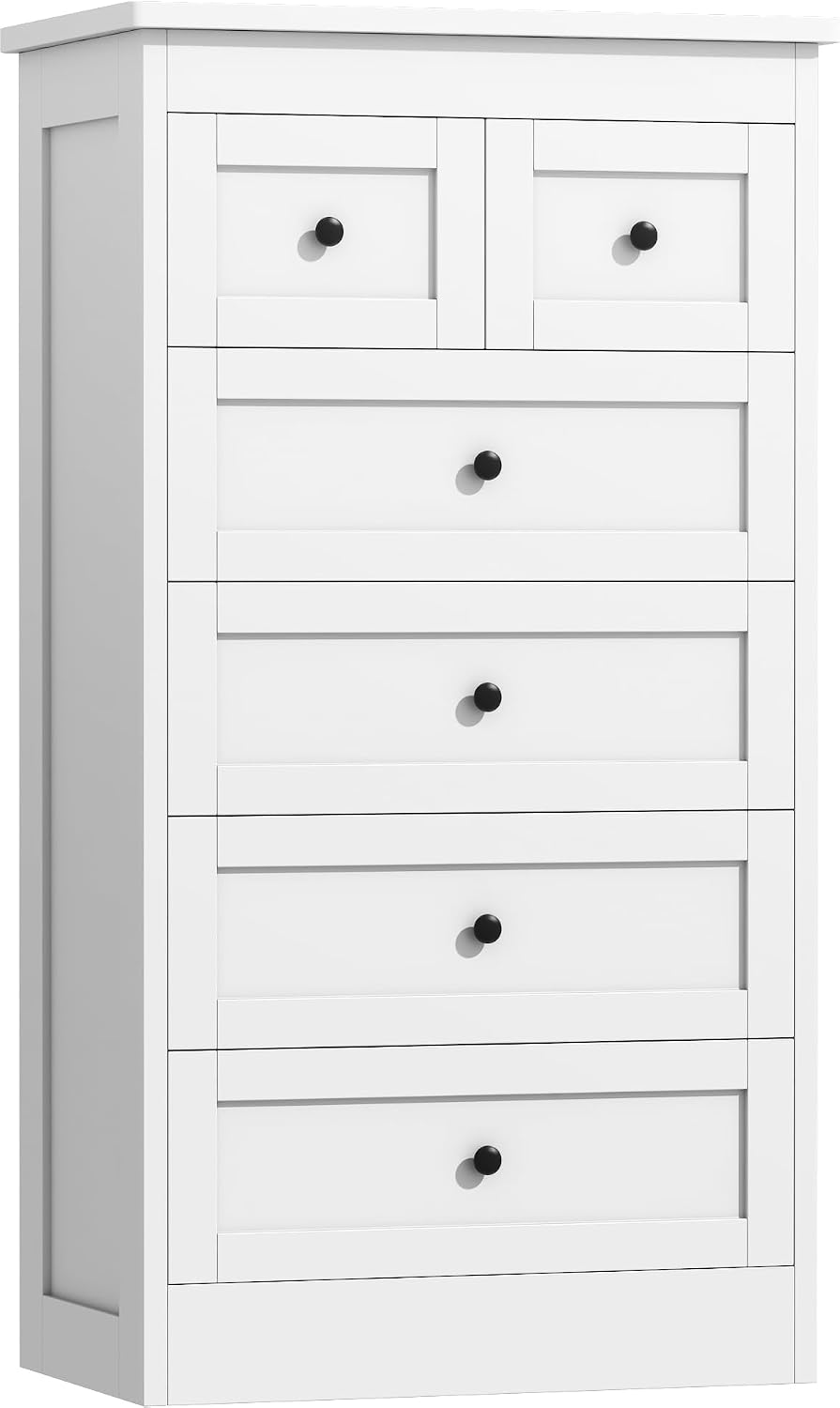Pipleo White Drawer Dresser for Bedroom, Modern 6 Tall Chest of Drawers, Wood...