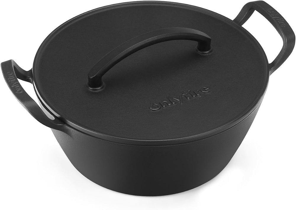 Onlyfire Cast Iron Dutch Oven, Heavy-Duty Dutch Oven Pot