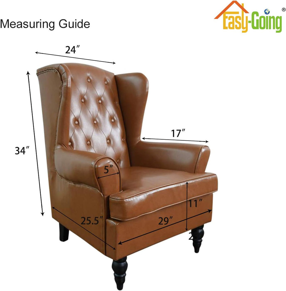 Easy-Going Stretch Wingback Chair Sofa Slipcover Cream