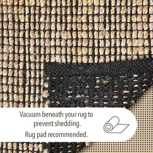 Chardin home 5x7 Jute Cotton Handwoven Area Rug | Braided Boho Farmhouse Rug ...