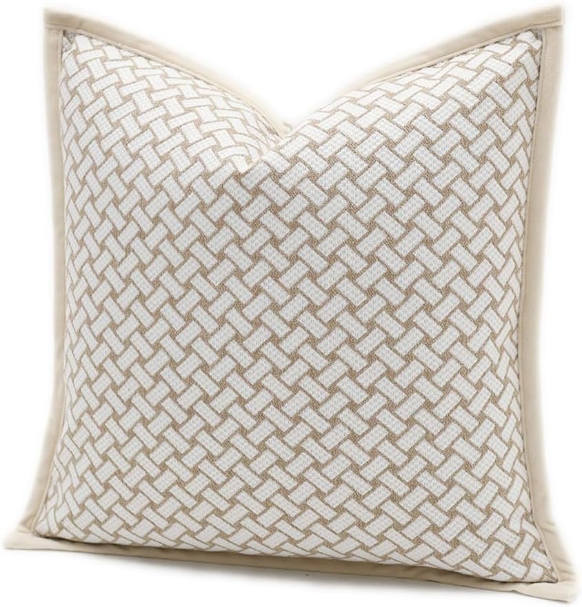 Croker Horse 18x18'' Inches Throw Pillow Cushion Cover - Grid Pattern...
