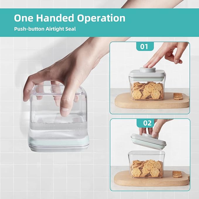 Ankou Airtight Pop Cereal Container, 3300ml Each Large Cereal Containers