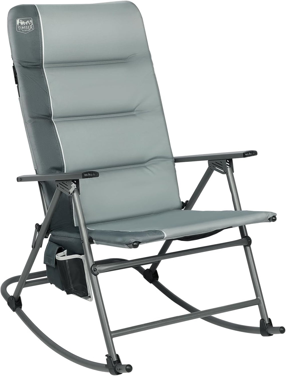 Timber Ridge Oversized Folding Rocking Camping Chair, Padded Outdoor Rocker w...