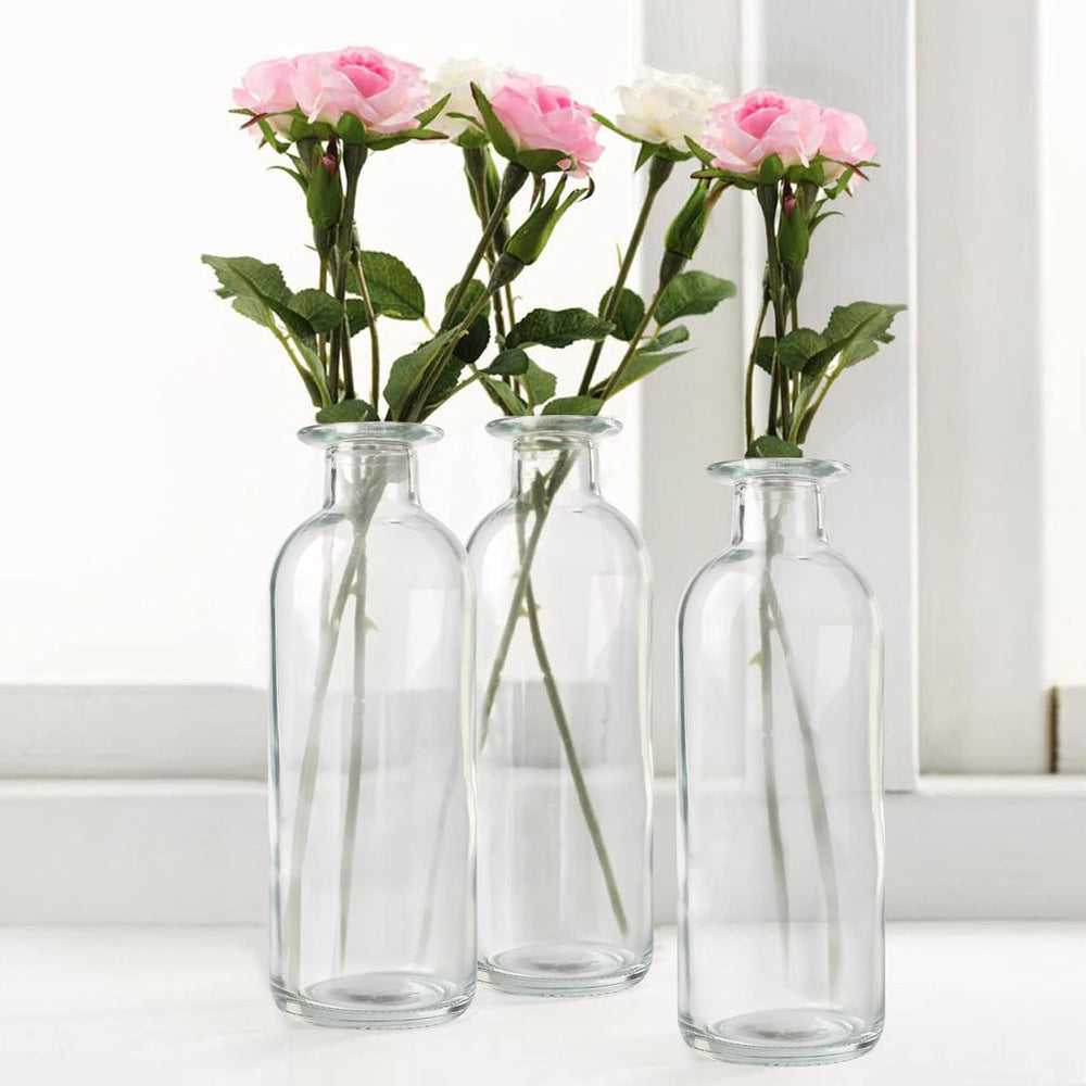 Clear Glass Bud Vase, 20 Pack 8 Oz Living Bud Vases, Small Vases for Flowers,...