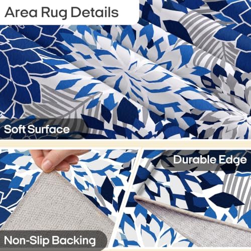 ZonLi 5x8 Area Rug for Living Room, Washable Rugs for Bedroom