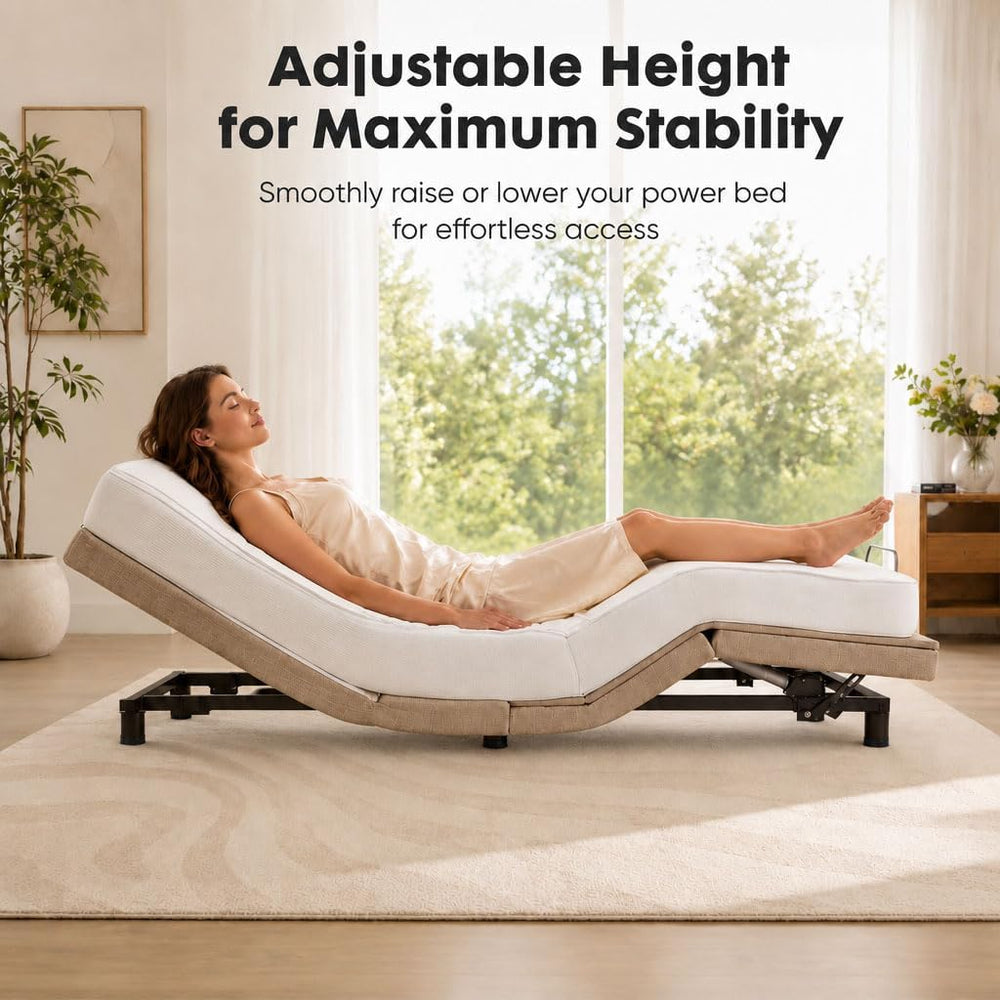 3.5-5 Inch Metal Adjustable Bed Base Frame Leg Replacement Heavy Duty Extra H...