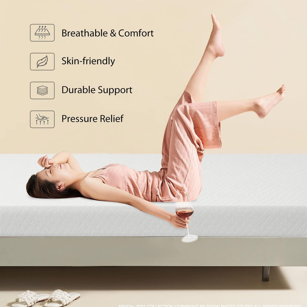 PayLessHere 5 Inch Twin Gel Memory Foam Mattress Fiberglass Free/CertiPUR-US ...