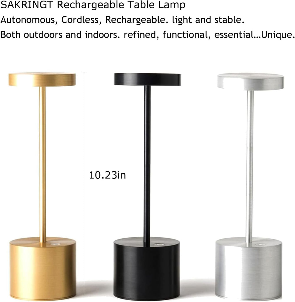 2 Pack Rechargeable Table Lamp, LED Cordless Table Lamp,5000mAh Battery Opera...