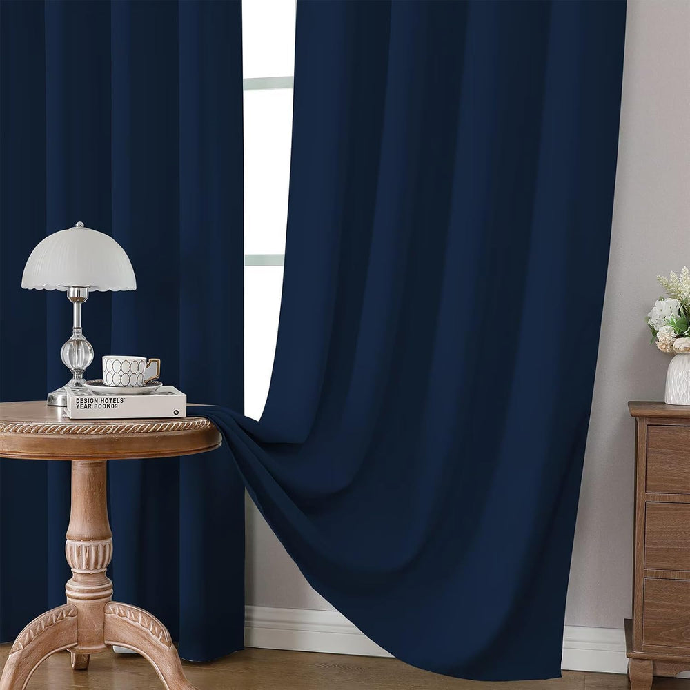 Joydeco Blackout Curtains 96 Inches Long, Thermal Insulated Black Out Curtain...