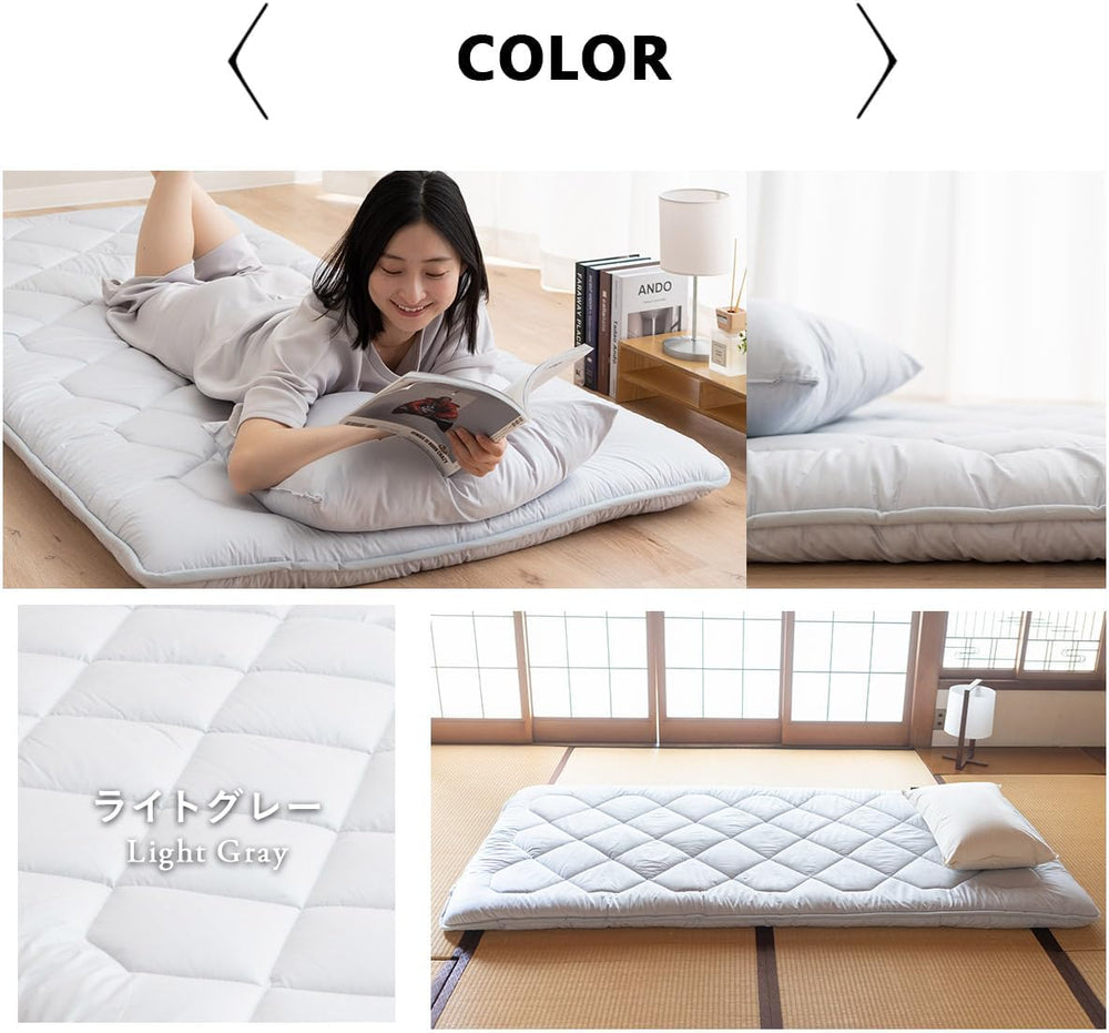 EMOOR Japanese Floor Futon Mattress Anti-Sag Small-Twin Made in Japan 100% Co...