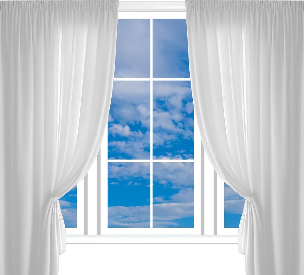 Wesiti 4 Packs Curtain Rod Bulk for Windows, 48-84 Inch, White