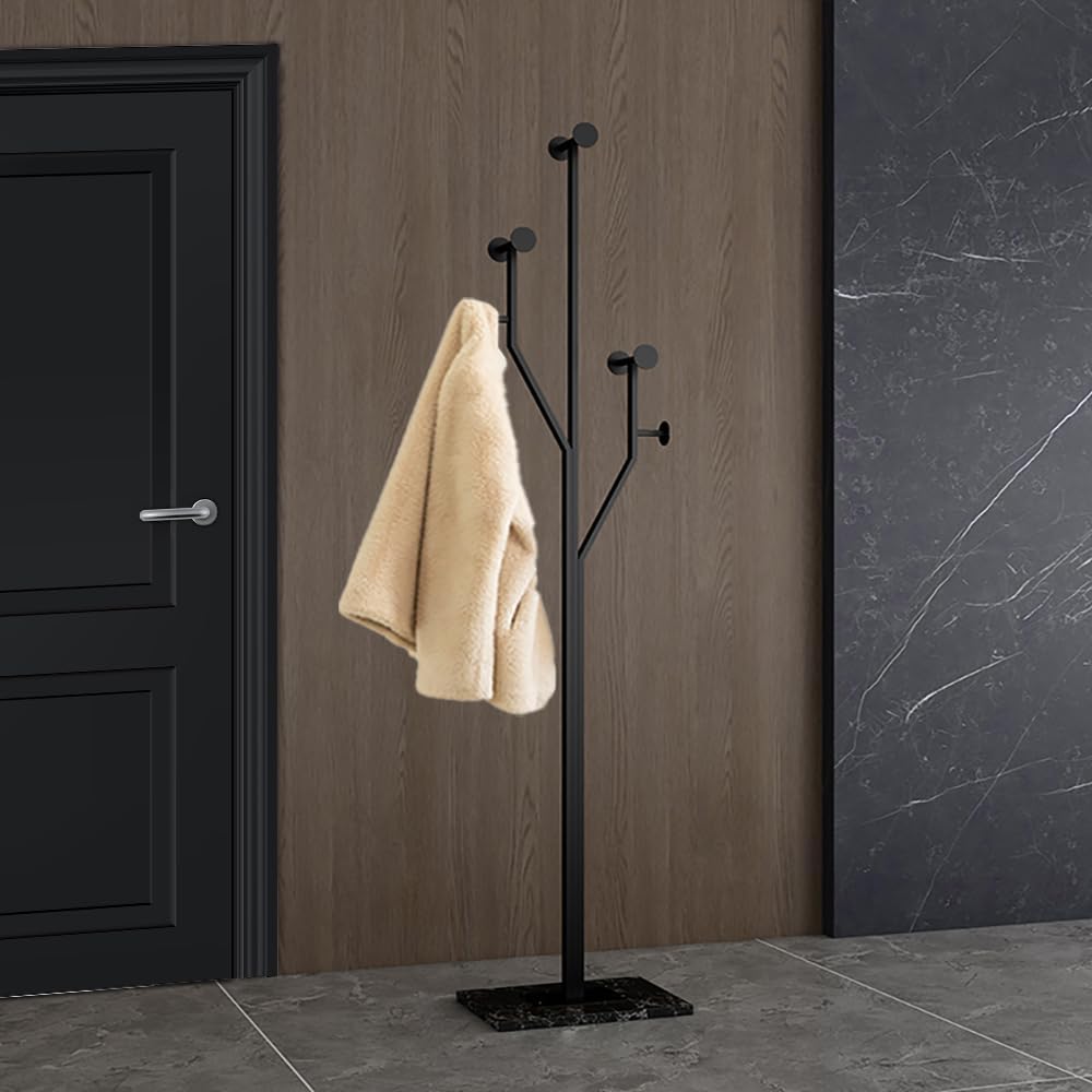 JIAYUEJU Freestanding Coat Rack Tree-shaped Metal Coat Tree with Heavy Duty M...