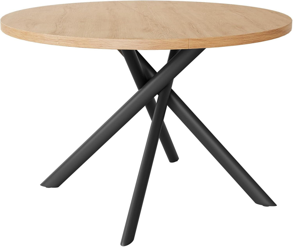 HIPIHOM 45.3 Inch Modern Round Dining Table for 4, Space-Saving Dinette with ...