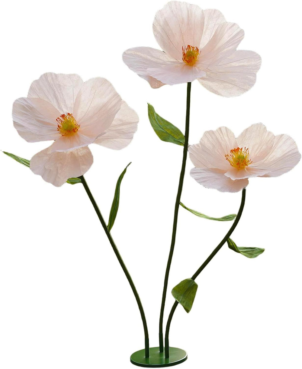 Giant Artificial Flowers for Decoration with Stand,Large Floor Standing Paper...