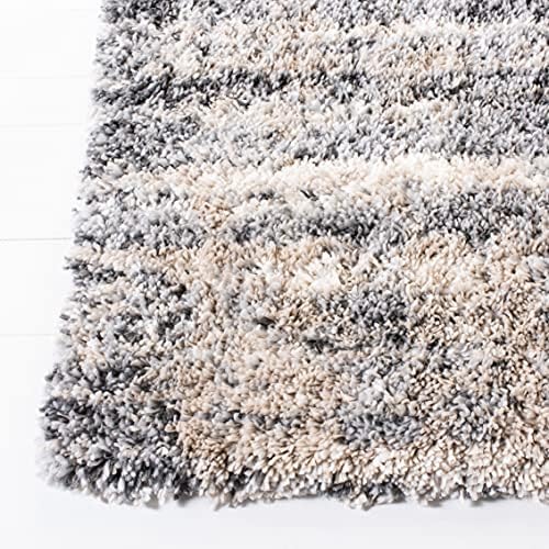 SAFAVIEH Fontana Shag Collection Area Rug - 6'7" x 9', Grey &...