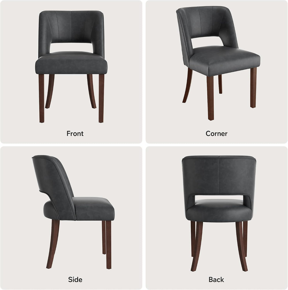 Dining Chairs Set of 8,Modern Dining Room Chairs with Thick Cushions,Faux Lea...
