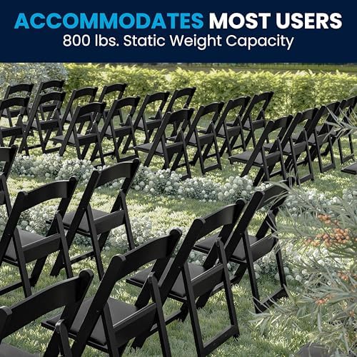 Flash Furniture Hercules Series Folding Chairs for Weddings and Formal Events...