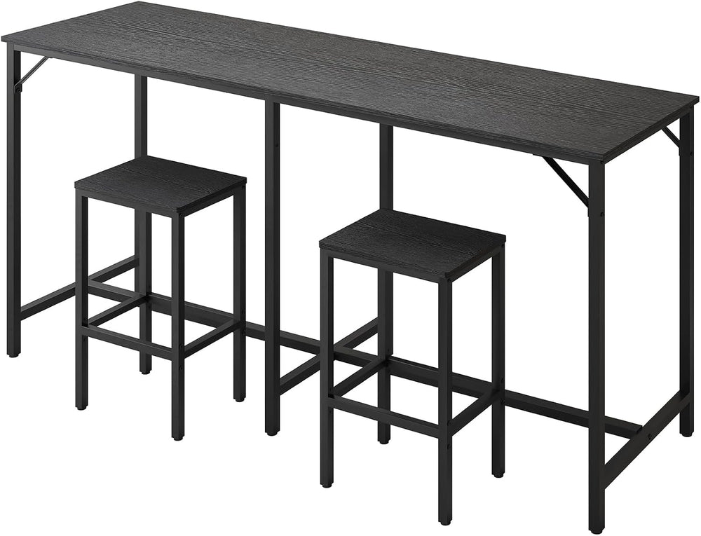 YATINEY 70.9" Bar Table and Chairs Set, Dining Table and Chair Sets, 3 P...