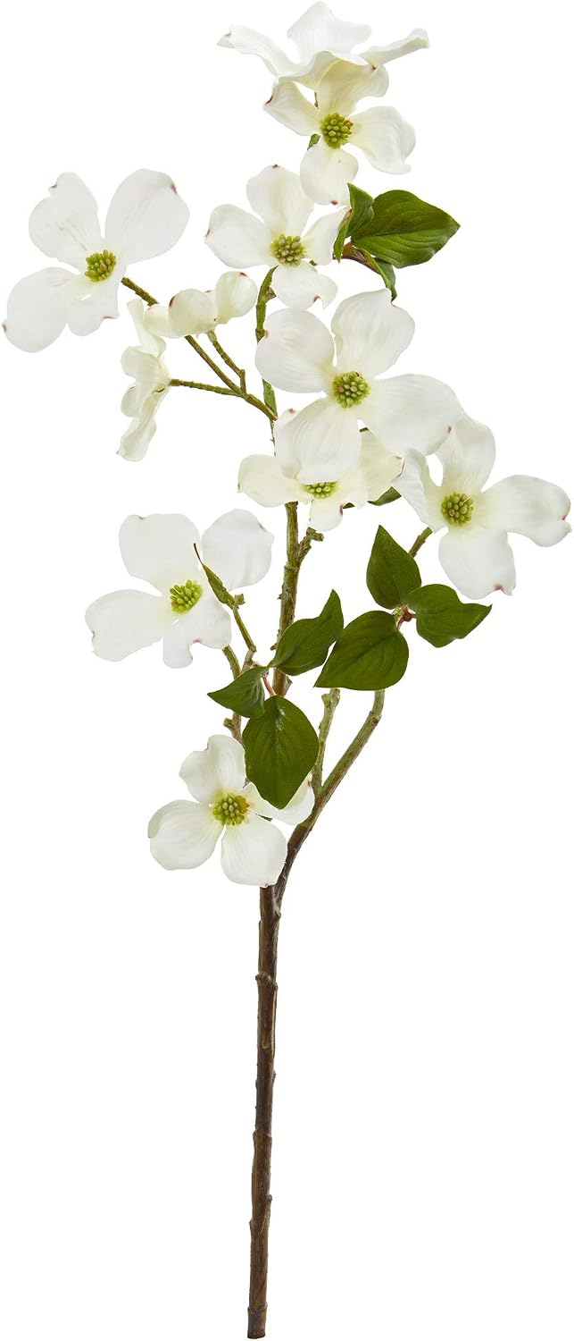 Nearly Natural 26 in Artificial Dogwood Flower (Set of 12)