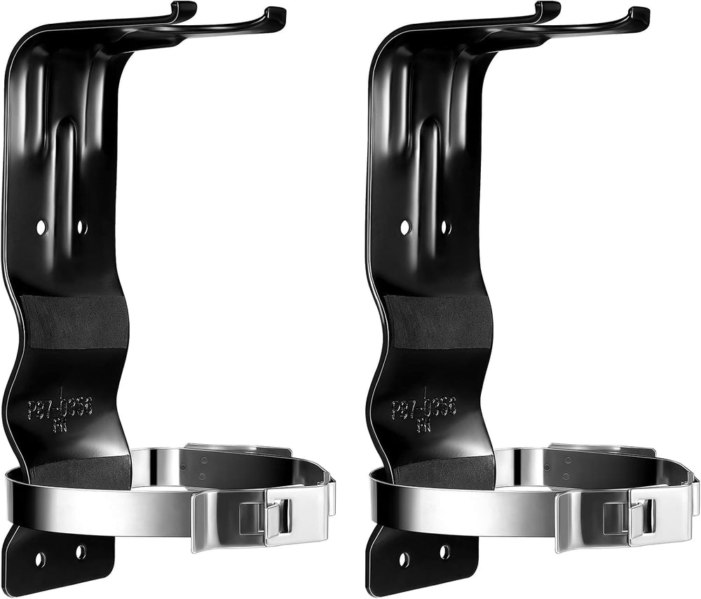 Therwen 2 Pack Fire Extinguisher Mount 5 lb Wall Bracket, Black