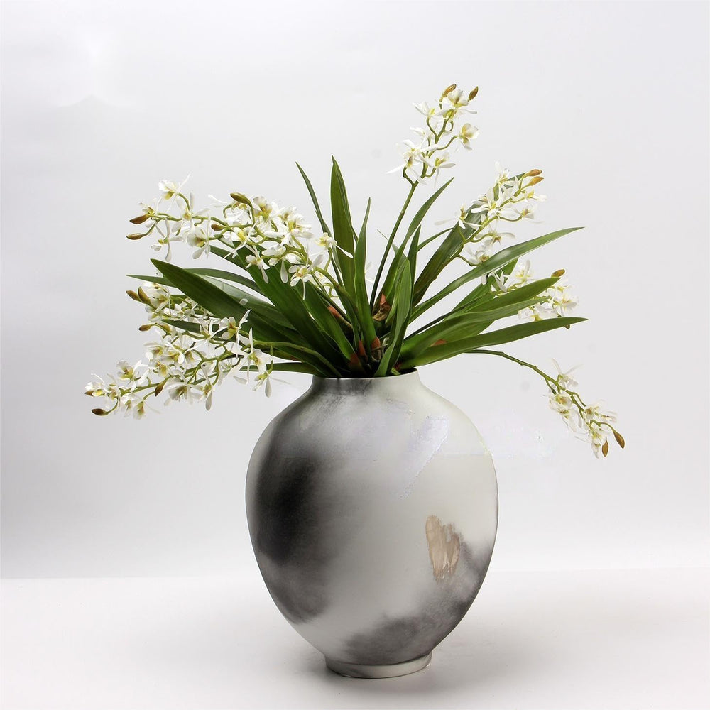 3pcs Artificial Cymbidium Plant & Flower Stems for Greenery Decor