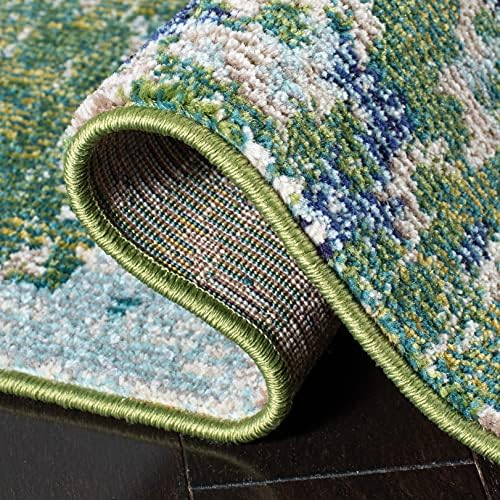SAFAVIEH Madison Area Rug 8'x10', Modern Green & Turquoise MAD425Y
