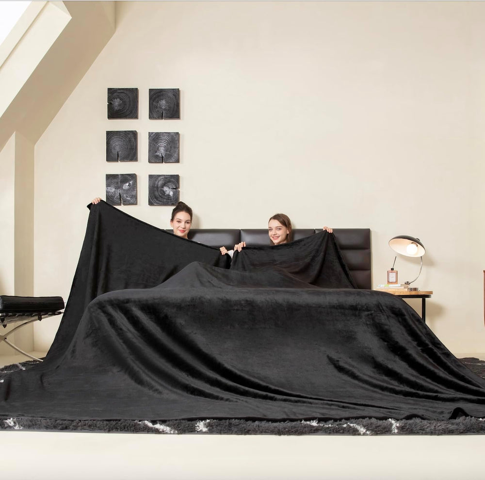 COOVA Oversized King Fleece Blanket 120x120 inches, Soft Cozy Warm Giant Extr...