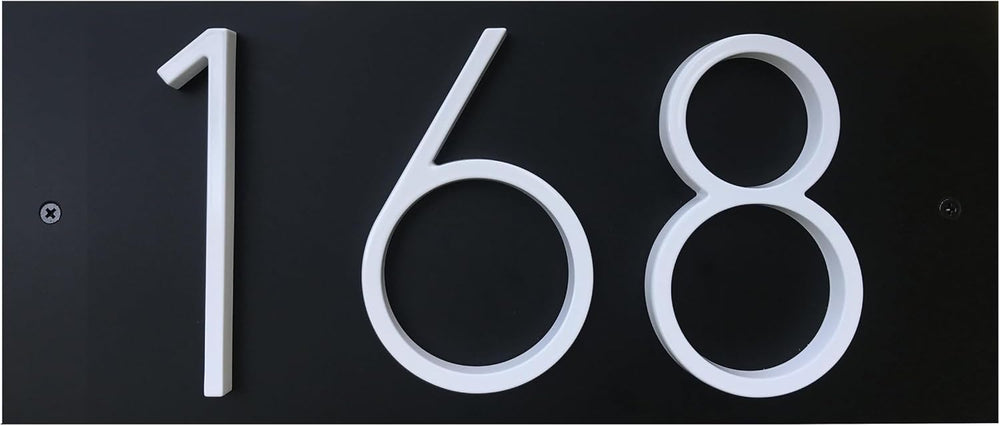 Personalized Address Plaque with Metal House Numbers for Outside-Display Your...